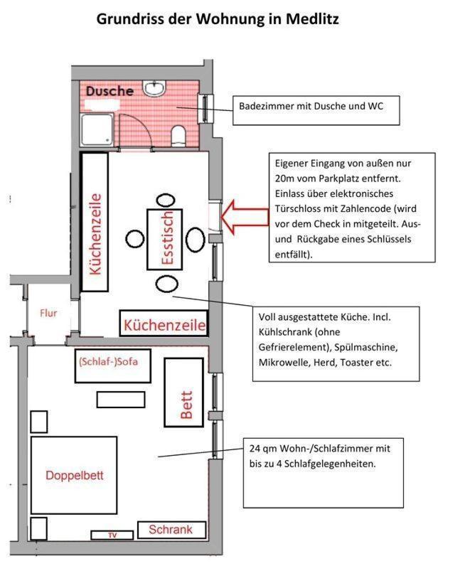 Wohnung In Medlitz Rattelsdorf Екстериор снимка